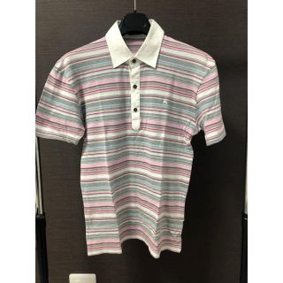 バーバリーブラックレーベル(BURBERRY BLACK LABEL)の美品 バーバリーブラックレーベル ボーダーポロシャツ サイズ2(ポロシャツ)