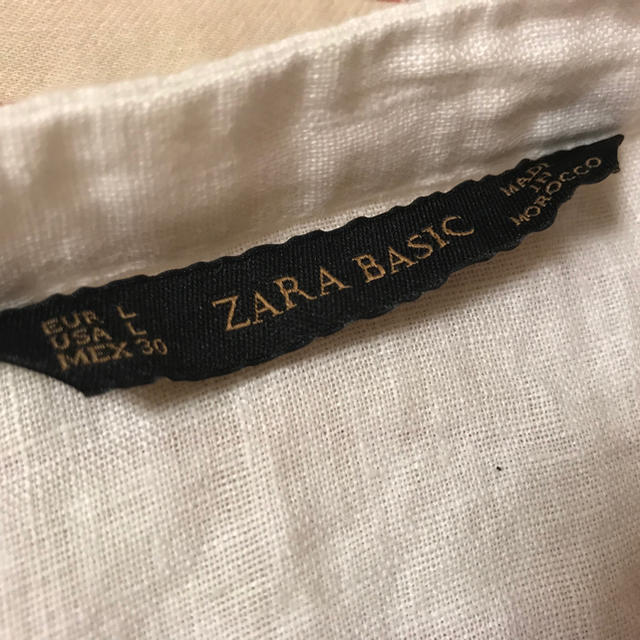 ZARA(ザラ)のZARA 白シャツ L レディースのトップス(シャツ/ブラウス(長袖/七分))の商品写真