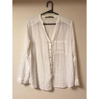 ザラ(ZARA)のZARA 白シャツ L(シャツ/ブラウス(長袖/七分))