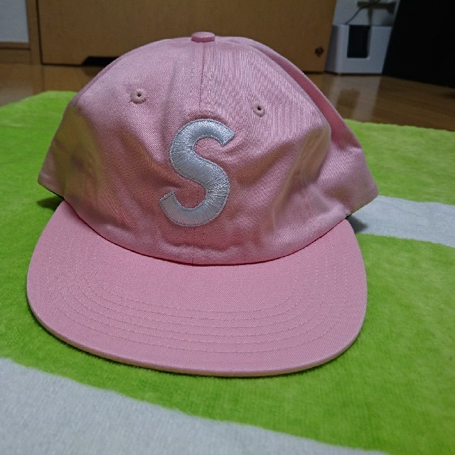 supreme s logo cap pink シュプリーム ピンク