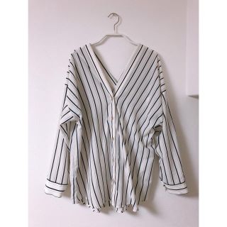 ラウンジドレス(Loungedress)の美品 Loungedress ストライプブラウス(シャツ/ブラウス(長袖/七分))