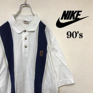 ナイキ(NIKE)の90's 銀タグ NIKE ナイキ ポロシャツ マルチボーダー スウォッシュ (ポロシャツ)