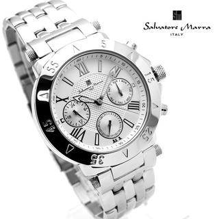 サルバトーレマーラ(Salvatore Marra)のサルバトーレマーラ 腕時計 メンズ ホワイト シルバー デイデイト(腕時計(アナログ))