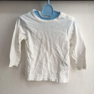 ムジルシリョウヒン(MUJI (無印良品))の無印♡美品 シンプル白ロンT80(Ｔシャツ)