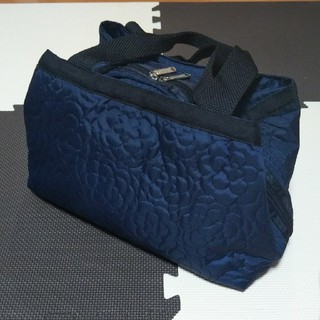 レスポートサック(LeSportsac)のLeSportsac ハンドバッグ モリー お花の刺繍入 紺 ミラージュプーフ(ハンドバッグ)