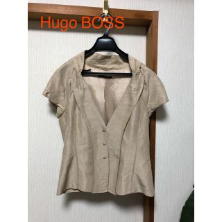 ボス(BOSS)のHugo BOSS【ヒューゴボス】麻シャツジャケット B級(テーラードジャケット)