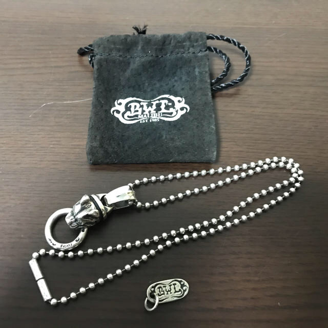 BILL WALL LEATHER(ビルウォールレザー)のBILL WALL LEATHERスモールドッグヘッドペンダント ストーンアイズ メンズのアクセサリー(ネックレス)の商品写真