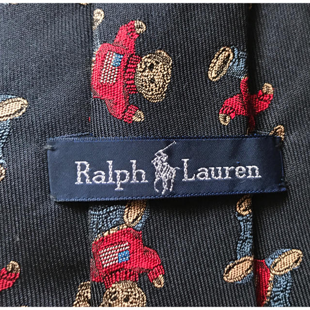 Ralph Lauren(ラルフローレン)の超レア 90's 可愛いすぎるポロベア ラルフローレン 星条旗 ネクタイ タイ メンズのファッション小物(ネクタイ)の商品写真