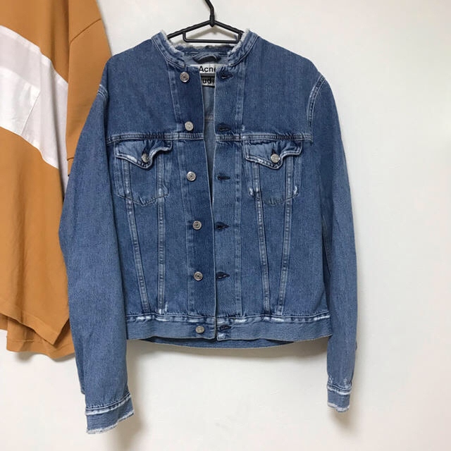 ACNE(アクネ)のacne studios ノーカラーデニムジャケット メンズのジャケット/アウター(Gジャン/デニムジャケット)の商品写真