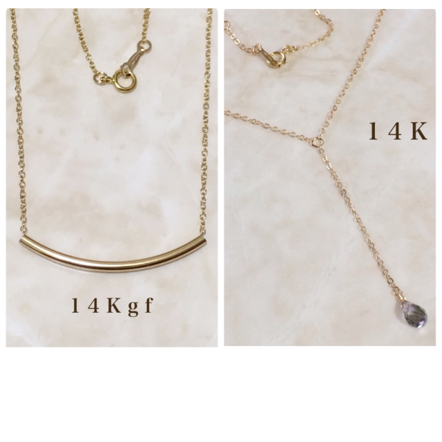 TODAYFUL(トゥデイフル)の14Kgfシンプルバーネックレス トゥモローランド.ノジェス.AHKAH 好きに レディースのアクセサリー(ネックレス)の商品写真