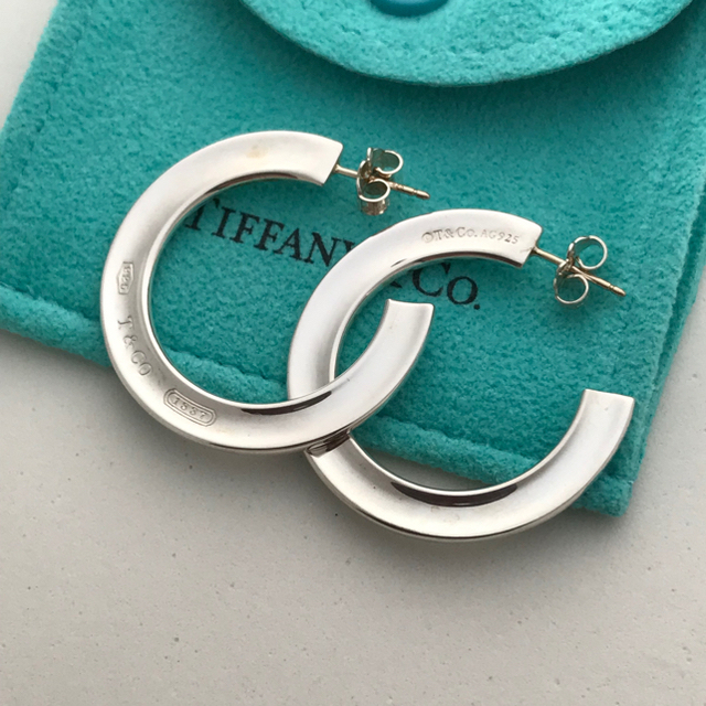 Tiffany & Co. - Tiffanyの1837ナロー フープ ピアス 美品希少の通販