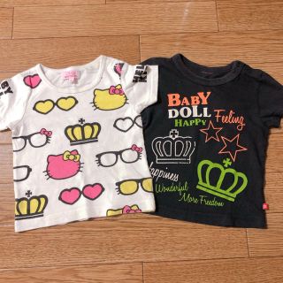 ベビードール(BABYDOLL)のベビードール tシャツ 80 2枚セット(Ｔシャツ)