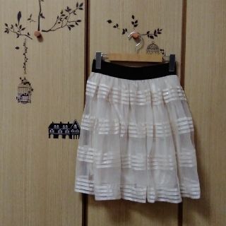 ボーダー チュール👗スカート(ひざ丈スカート)