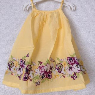 ベビーギャップ(babyGAP)のセールGAP baby   花柄イエローワンピース 90(ワンピース)