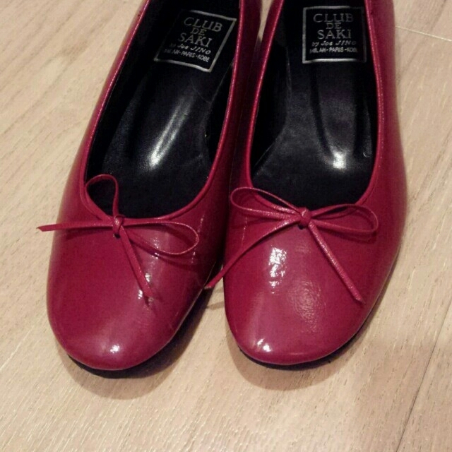 赤のバレエシューズ♪ レディースの靴/シューズ(ハイヒール/パンプス)の商品写真