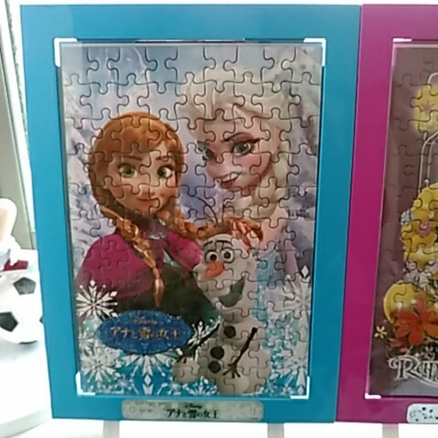 Disney(ディズニー)の☆ちょこ様専用☆ラプンツェル　アナ雪　パズル　額つき エンタメ/ホビーのアート用品(絵画額縁)の商品写真