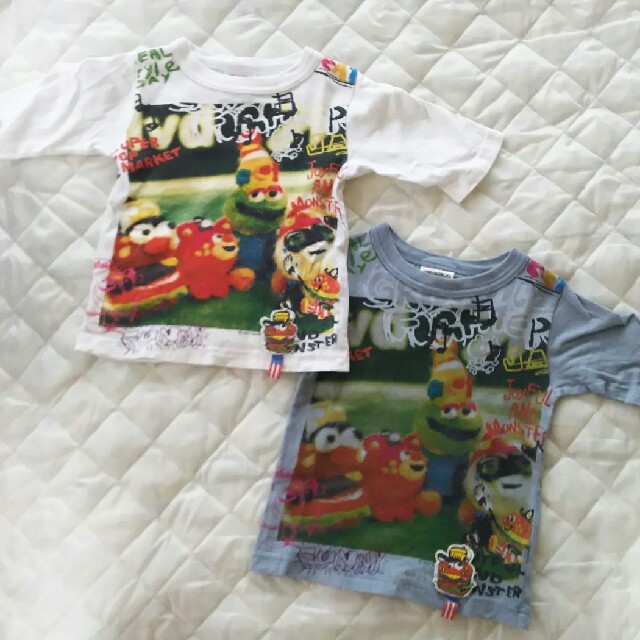 JAM(ジャム)のJAM★お揃いTシャツ★90★双子★２枚セット★ジャム キッズ/ベビー/マタニティのキッズ服男の子用(90cm~)(Tシャツ/カットソー)の商品写真