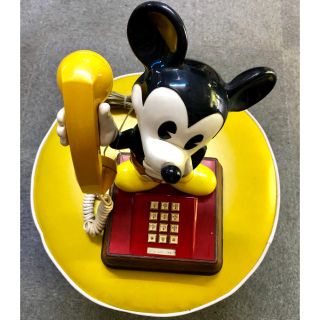 ミッキーマウス(ミッキーマウス)の[セール] Mickey Mouse 80s電話機(キャラクターグッズ)