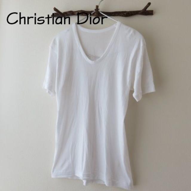 Christian Dior(クリスチャンディオール)のクリスチャンディオール ロゴ入りTシャツ　monsieur　Uネック メンズのトップス(Tシャツ/カットソー(半袖/袖なし))の商品写真