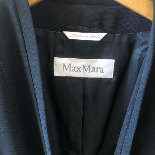 Max Mara(マックスマーラ)の美品★ イタリア製 ノーカラー Maxmara マックスマーラ ジャケッ42 L レディースのジャケット/アウター(ノーカラージャケット)の商品写真