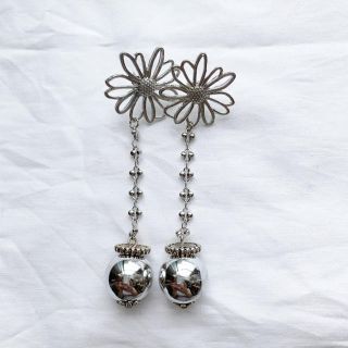 flower chain(silver)(ピアス)