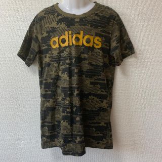 アディダス(adidas)のadidas アディダス 150 美品 Tシャツ 半袖 迷彩 カーキ(Tシャツ/カットソー)