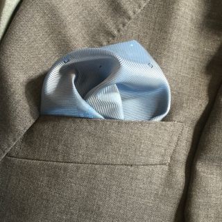 エルメネジルドゼニア(Ermenegildo Zegna)のエルメネジルドゼニア ポケットチーフ ブルー オリジナル(ネクタイ)