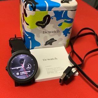 【美品】TicWatch E スマートウォッチ wear OS Google (腕時計(デジタル))