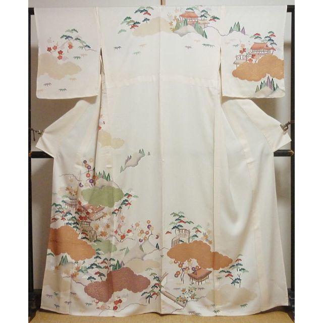 正絹 金彩【京風景】単衣・訪問着157 【新品】お仕立上がり