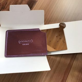 コーチ(COACH)のCOACH 携帯ミラー パープル 未使用品(ミラー)