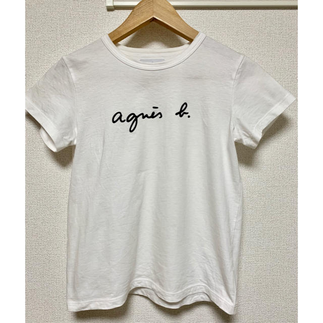 agnes b.(アニエスベー)のアニエス・ベー  agnes b. ロゴTシャツ ホワイト レディースのトップス(Tシャツ(半袖/袖なし))の商品写真