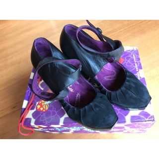 Irregular Choice アンクルストラップパンプス 38  バイカラー(ハイヒール/パンプス)