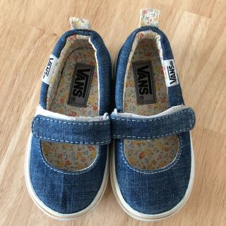 ヴァンズ(VANS)の美品♡VANS リバティ柄 デニム シューズ 14cm スニーカー(スニーカー)