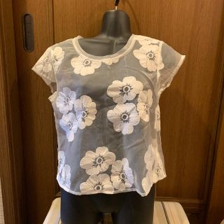 ノーリーズ(NOLLEY'S)の花柄シースルートップス(カットソー(半袖/袖なし))