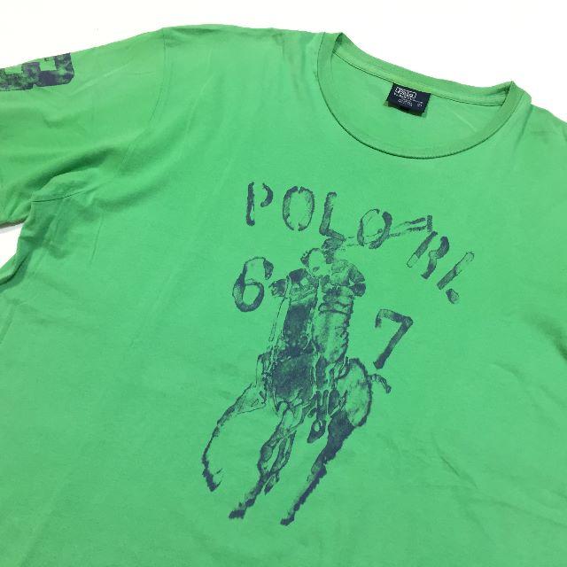 POLO RALPH LAUREN(ポロラルフローレン)の良品　ポロ　ラルフローレン　ビッグポニー　Ｔシャツ　グリーン　US Ｌサイズ メンズのトップス(Tシャツ/カットソー(半袖/袖なし))の商品写真