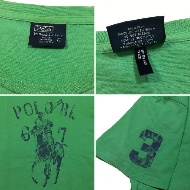 POLO RALPH LAUREN(ポロラルフローレン)の良品　ポロ　ラルフローレン　ビッグポニー　Ｔシャツ　グリーン　US Ｌサイズ メンズのトップス(Tシャツ/カットソー(半袖/袖なし))の商品写真