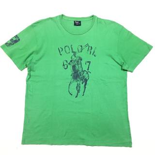 ポロラルフローレン(POLO RALPH LAUREN)の良品　ポロ　ラルフローレン　ビッグポニー　Ｔシャツ　グリーン　US Ｌサイズ(Tシャツ/カットソー(半袖/袖なし))