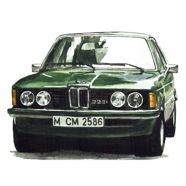 GC-1147 BMW 323/325限定版画直筆サイン額装●作家平右ヱ門 2