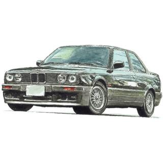 GC-1149 BMW 325i/アルピナ限定版画直筆サイン額装●作家平右ヱ門
