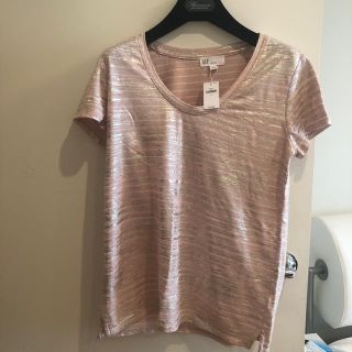 ギャップ(GAP)のGAP    レディースTシャツ   新品  Ｓ     ピンクゴールド(Tシャツ(半袖/袖なし))