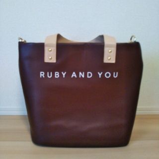 ルビー アンド ユー(RUBY AND YOU)のエコレザーバイカラー2wayトートバッグ(トートバッグ)