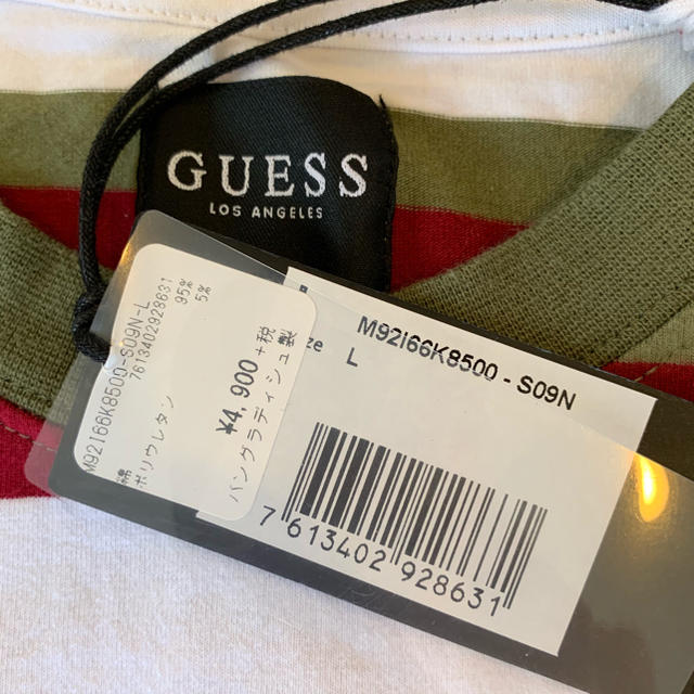 GUESS(ゲス)のエン様専用 guess 新品ボーダーTシャツ 定価4900円+税 メンズのトップス(Tシャツ/カットソー(半袖/袖なし))の商品写真