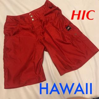 ハワイ HIC トランクス 水着 鍵入れマジックテープ 軽い素材 涼しい (水着)