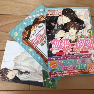 カドカワショテン(角川書店)の世界一初恋13巻 特装限定版 小冊子、婚姻届付き(ボーイズラブ(BL))