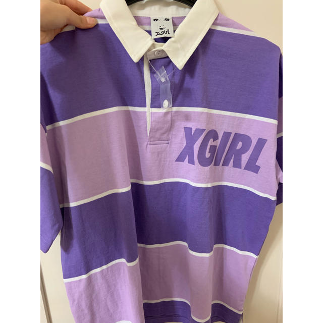 X-girl(エックスガール)のX-GIRL ラガーシャツ / ポロシャツ レディースのトップス(ポロシャツ)の商品写真