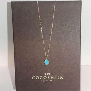 ココシュニック(COCOSHNIK)のCOCOSHNIK ターコイズ ネックレス K10YG(ネックレス)