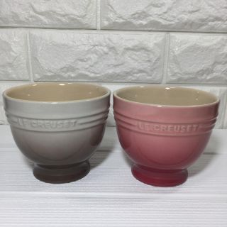 ルクルーゼ(LE CREUSET)のLE CREUSET ルクルーゼ  デザートカップ ナツメグ&ローズ 未使用品(食器)