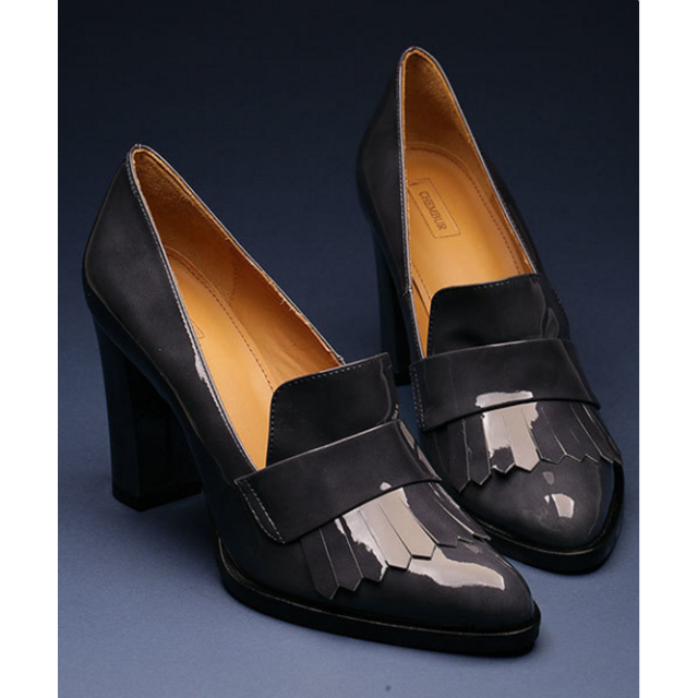 美品】CHEMBUR/ KILT VAMP LOAFER/ローファーパンプスレディース