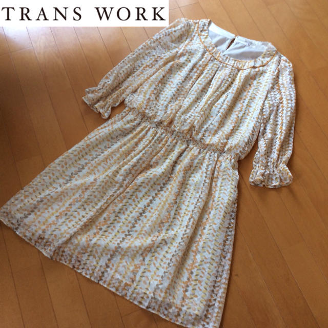 TRANS WORK(トランスワーク)の三陽商会 トランスワーク シフォン ワンピース レディースのワンピース(ひざ丈ワンピース)の商品写真