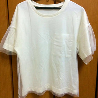 ダブルクローゼット(w closet)のチュール重ねプルオーバー(Tシャツ(半袖/袖なし))